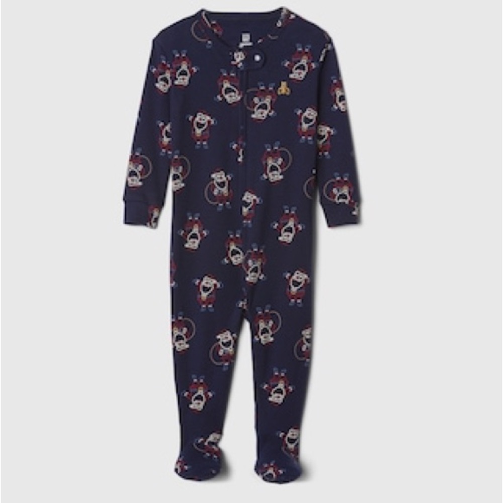 Baby & Toddler Footed One-Piece Santa Print size 12M